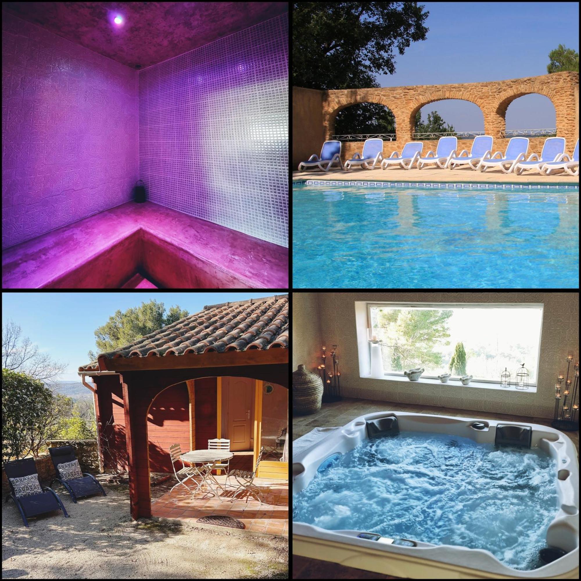 Pousterle De Sabran - Piscine & Hammamアパートメント エクステリア 写真
